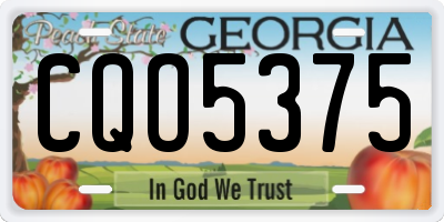 GA license plate CQO5375