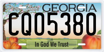 GA license plate CQO5380