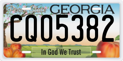 GA license plate CQO5382
