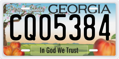 GA license plate CQO5384