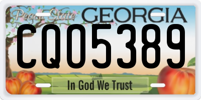 GA license plate CQO5389