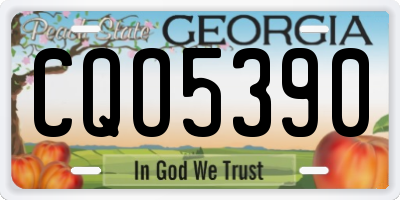 GA license plate CQO5390