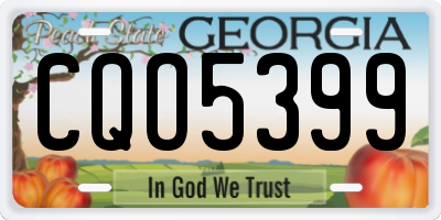 GA license plate CQO5399
