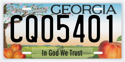 GA license plate CQO5401