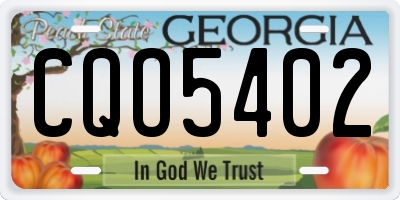 GA license plate CQO5402