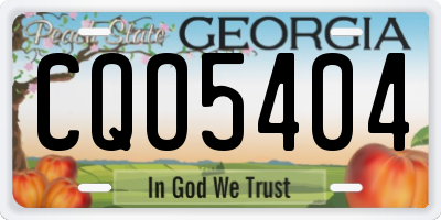 GA license plate CQO5404