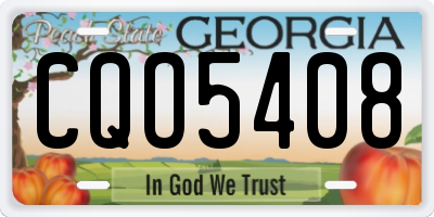 GA license plate CQO5408