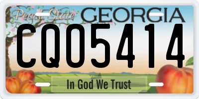 GA license plate CQO5414