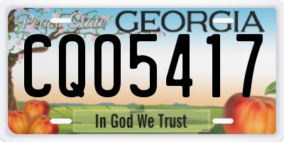 GA license plate CQO5417
