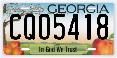 GA license plate CQO5418