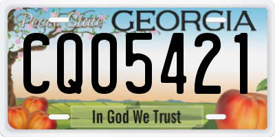 GA license plate CQO5421