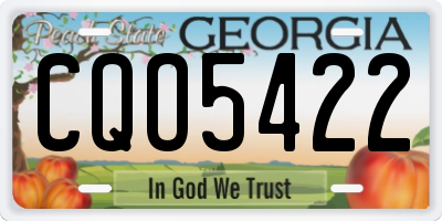 GA license plate CQO5422