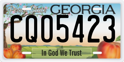 GA license plate CQO5423