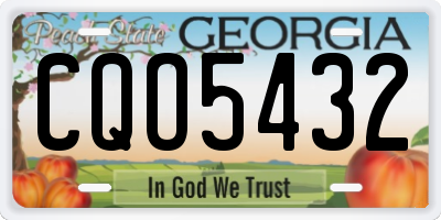 GA license plate CQO5432
