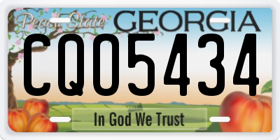 GA license plate CQO5434