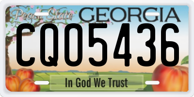 GA license plate CQO5436