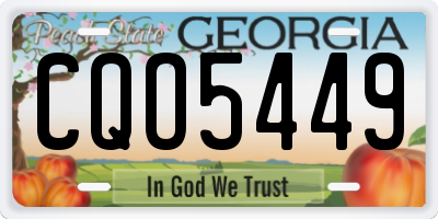 GA license plate CQO5449