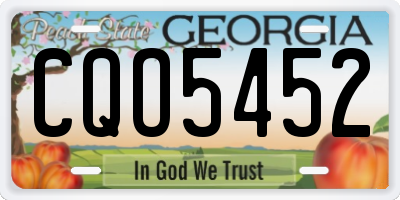 GA license plate CQO5452