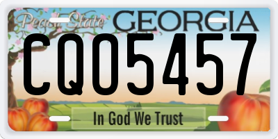 GA license plate CQO5457
