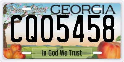 GA license plate CQO5458