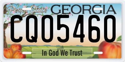 GA license plate CQO5460