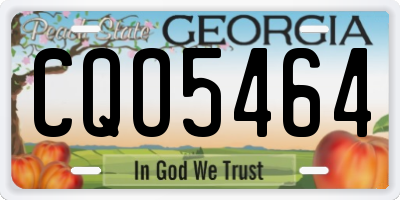 GA license plate CQO5464