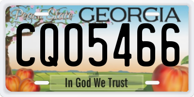 GA license plate CQO5466