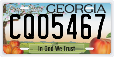 GA license plate CQO5467