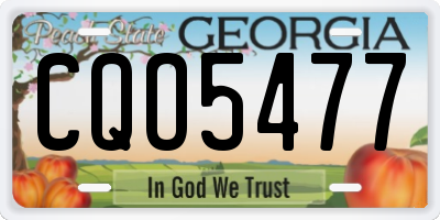 GA license plate CQO5477