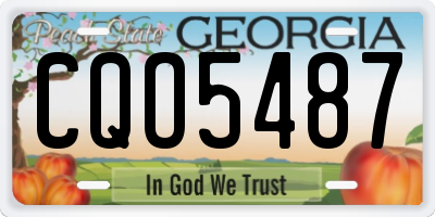 GA license plate CQO5487