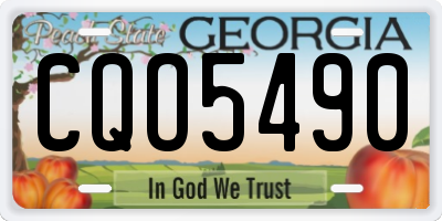 GA license plate CQO5490