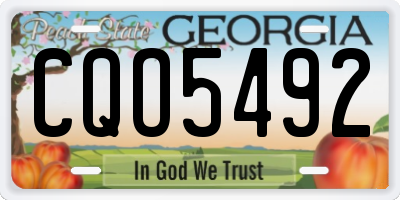 GA license plate CQO5492