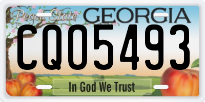 GA license plate CQO5493