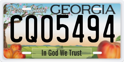 GA license plate CQO5494