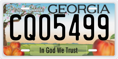 GA license plate CQO5499