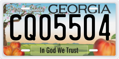 GA license plate CQO5504