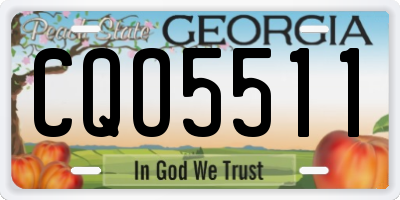 GA license plate CQO5511