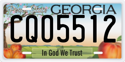GA license plate CQO5512