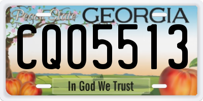 GA license plate CQO5513