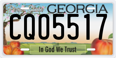 GA license plate CQO5517