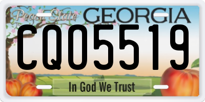 GA license plate CQO5519