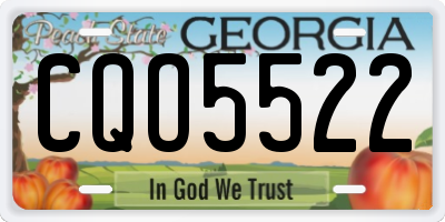 GA license plate CQO5522