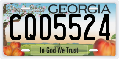 GA license plate CQO5524