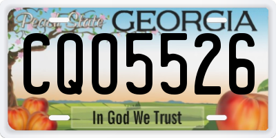 GA license plate CQO5526