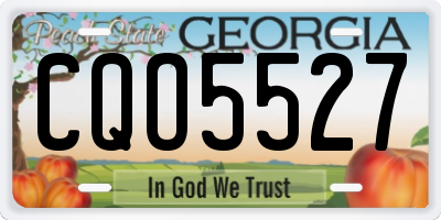 GA license plate CQO5527