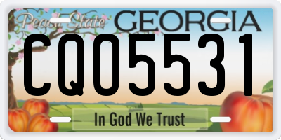 GA license plate CQO5531