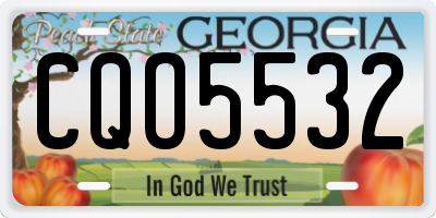 GA license plate CQO5532