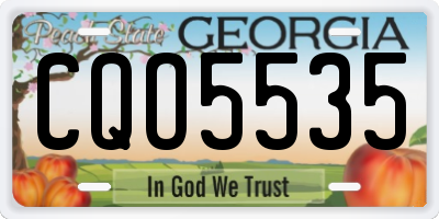 GA license plate CQO5535