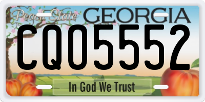 GA license plate CQO5552