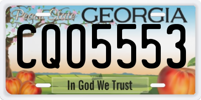 GA license plate CQO5553